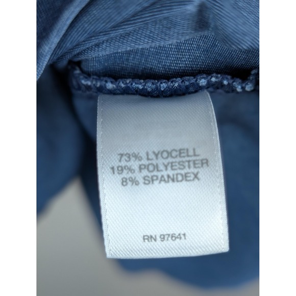 J Jill Pure Jill Dress Womens Large Blue Indigo V Neck Long Sleeve Tunic - Picture 6 of 9